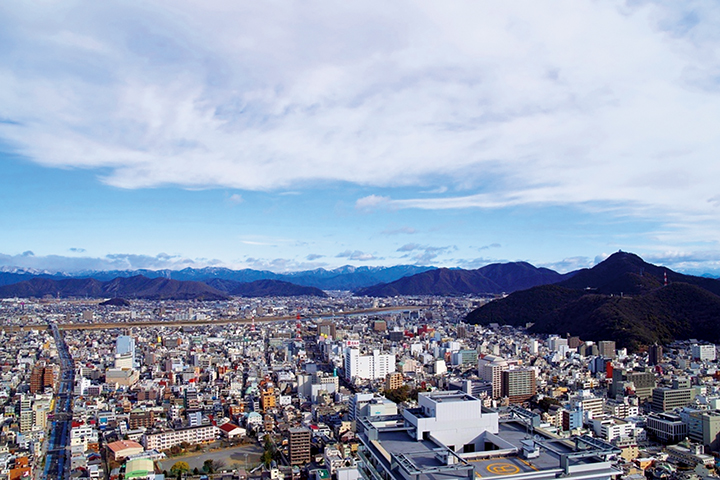 岐阜シティ・タワー43 展望室からの眺め