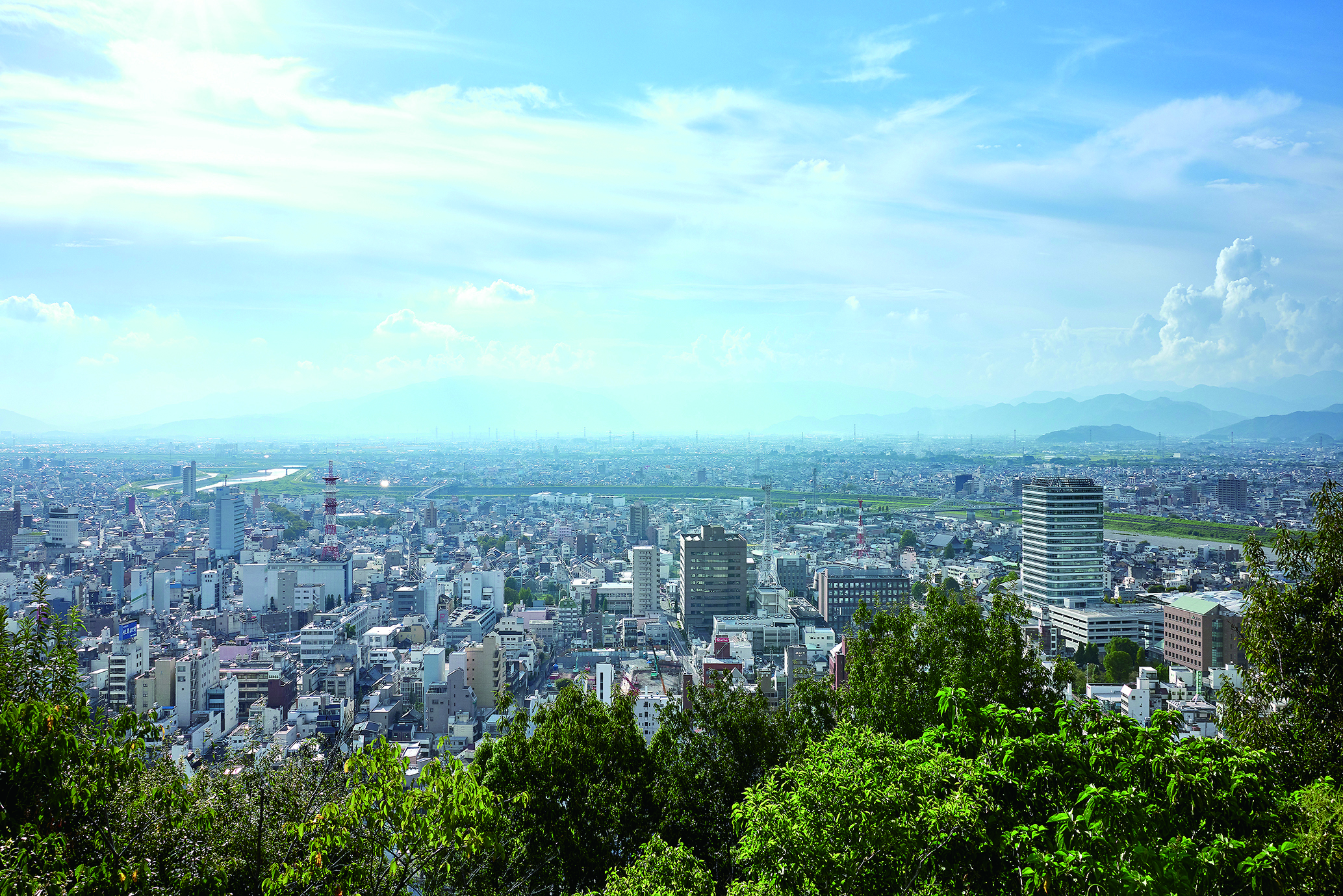 金華山から見る岐阜市の風景